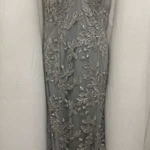 Silver Elegant Evening Gown….